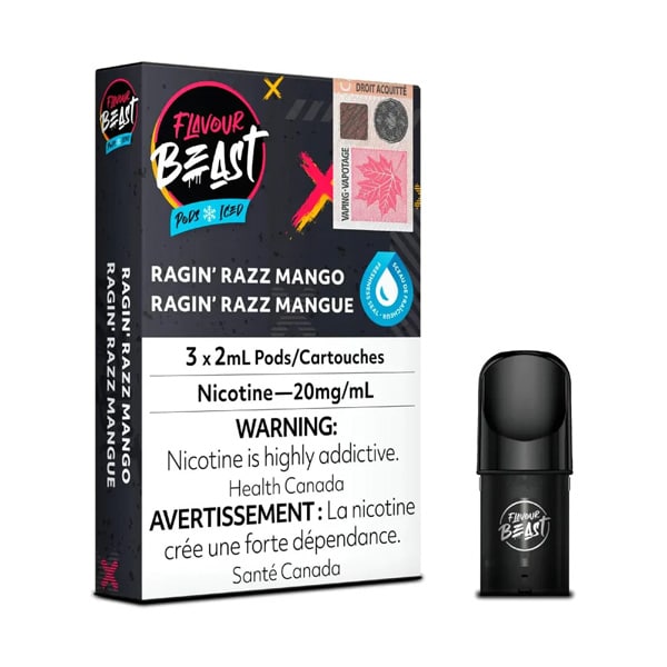 Flavour Beast Pods (STLTH) Ragin' Razz Mango Iced