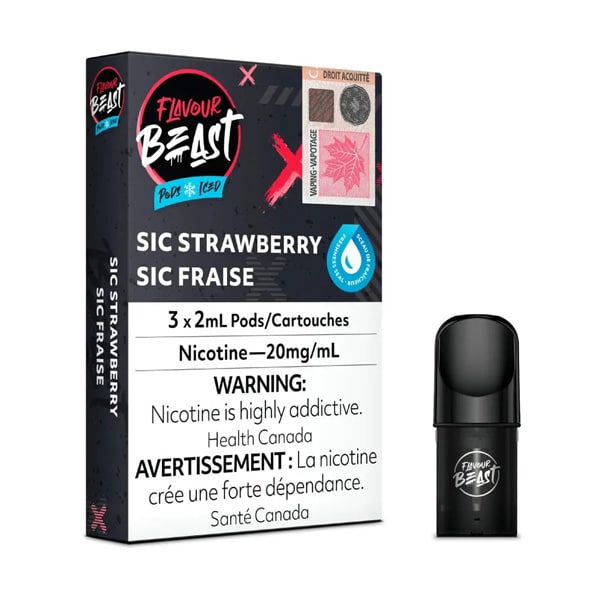 Flavour Beast Pods (STLTH) Sic Strawberry Iced