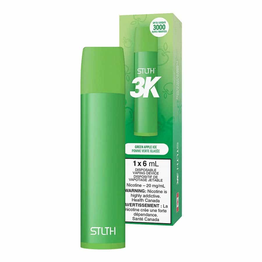 STLTH 3K Disposable Green Apple Ice