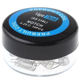 VapeThink 316L Stainless Steel Notch Coil Wire for RBA Atomizers (10-Pack)