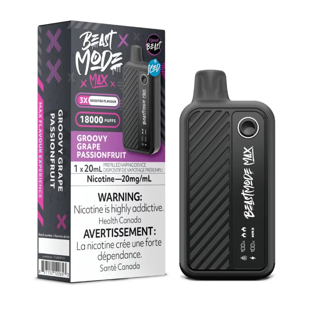 Flavour Beast Mode Max 18K Disposable Vape Groovy Grape Passionfruit Iced