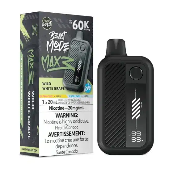 flavour beast beast mode max 3 disposable wild white grape iced