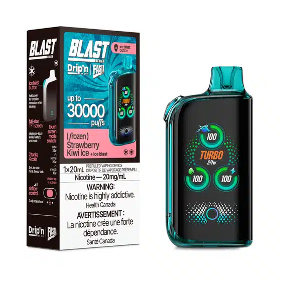 drip'n by envi fasta blast series 30k disposable strawberry kiwi ice