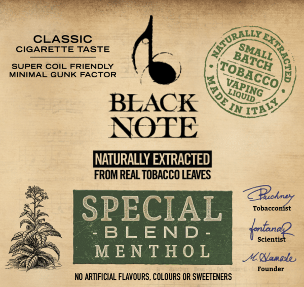 black note special blend menthol
