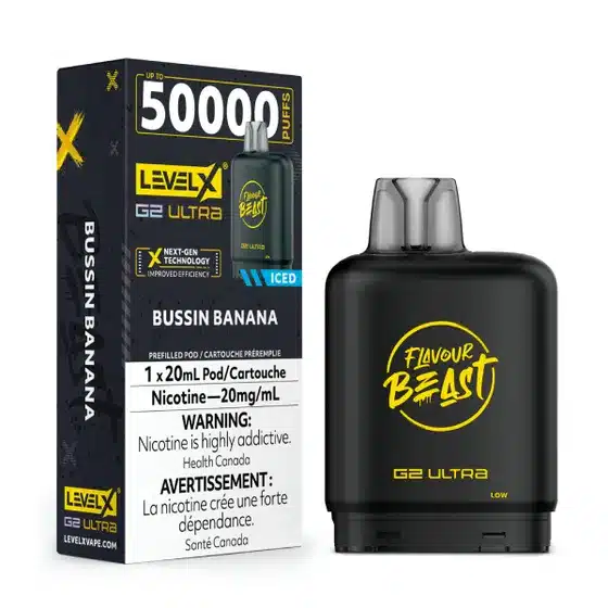 level x flavour beast g2 ultra bussin banana iced level x flavour beast g2 ultra bussin banana iced