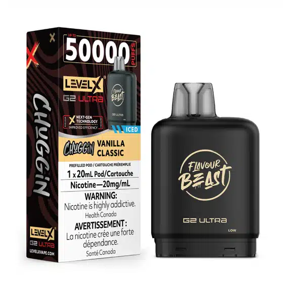 level x flavour beast g2 ultra chuggin' vanilla classic iced