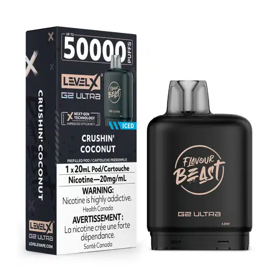 level x flavour beast g2 ultra crushin' coconut iced (6/box)