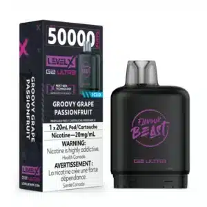 level x flavour beast g2 ultra groovy grape passionfruit iced