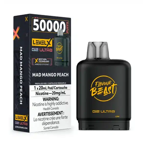 level x flavour beast g2 ultra mad mango peach