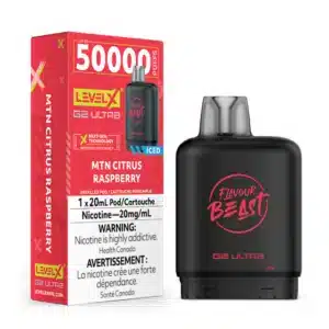 level x flavour beast g2 ultra mtn citrus raspberry iced