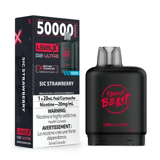level x flavour beast g2 ultra sic strawberry iced