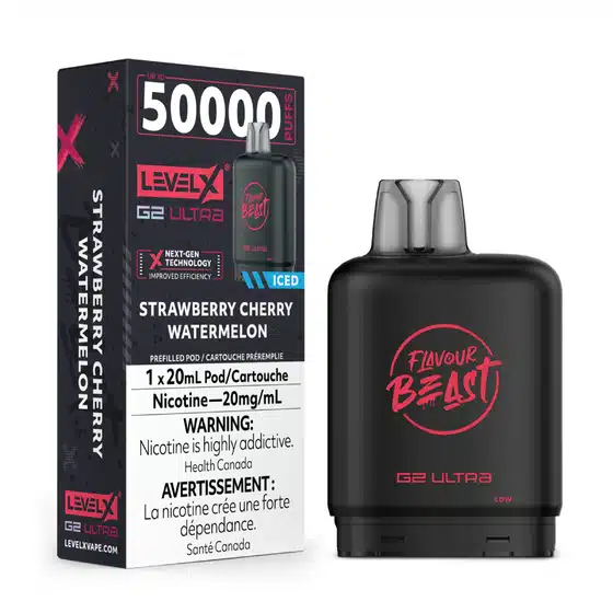 level x flavour beast g2 ultra strawberry cherry watermelon iced