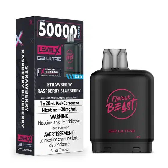 level x flavour beast g2 ultra strawberry raspberry blueberry iced