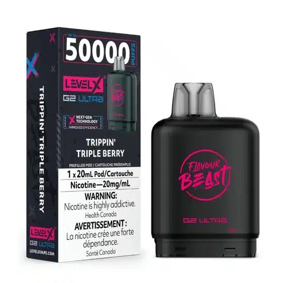 level x flavour beast g2 ultra trippin' triple berry