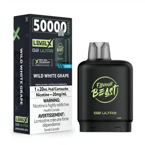 level x flavour beast g2 ultra wild white grape iced