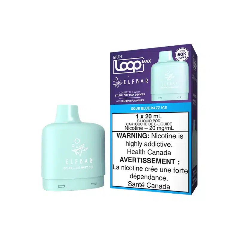 stlth loop max x elfbar sour blue razz ice (4/box)