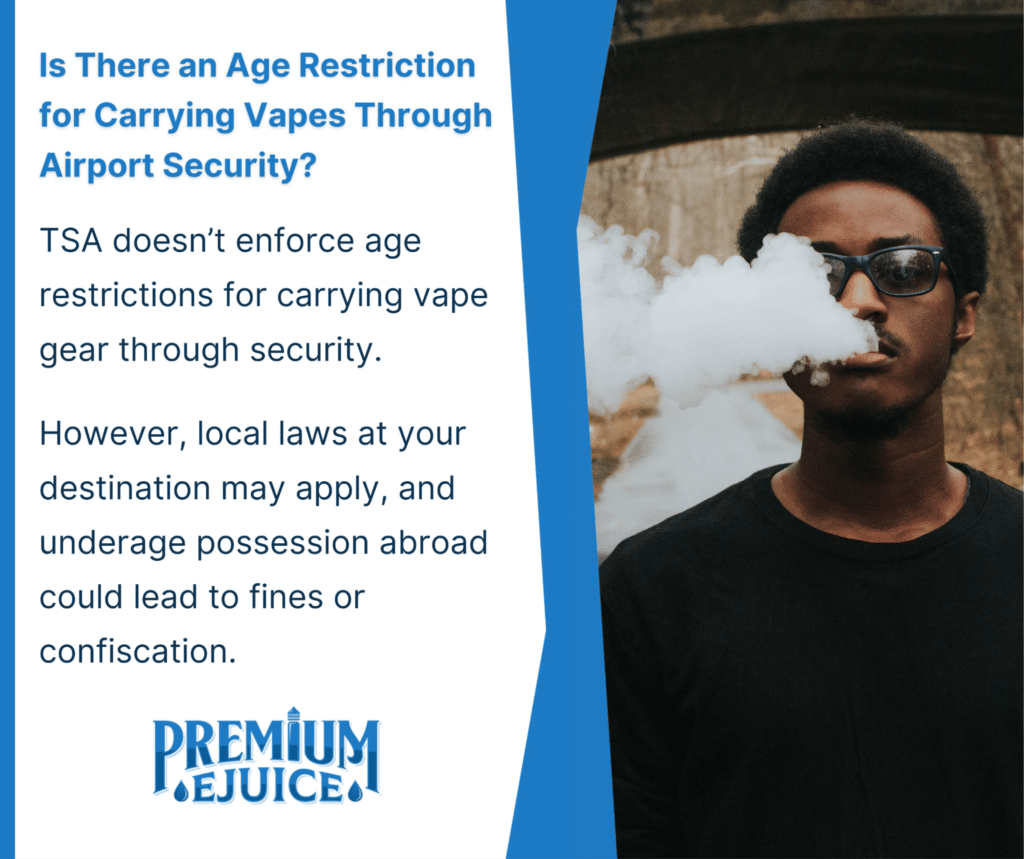 age restriction with flying with vapes