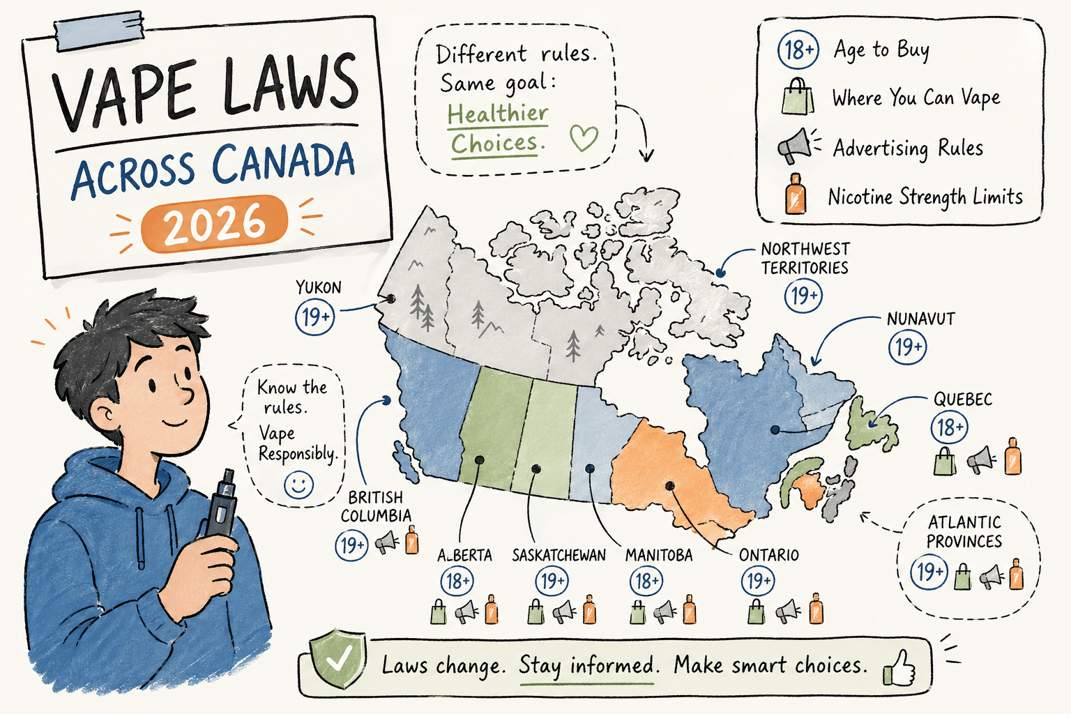 age to buy vape in canada laws by province: the clear 2026 guide buy disposable vape dubai Color:Limpid Pink Sugar Bar SB8000 Blue