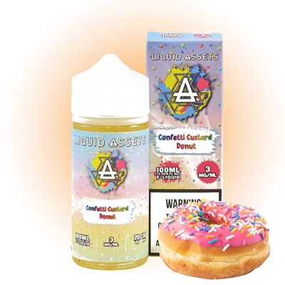 liquid assets confetti custard donut