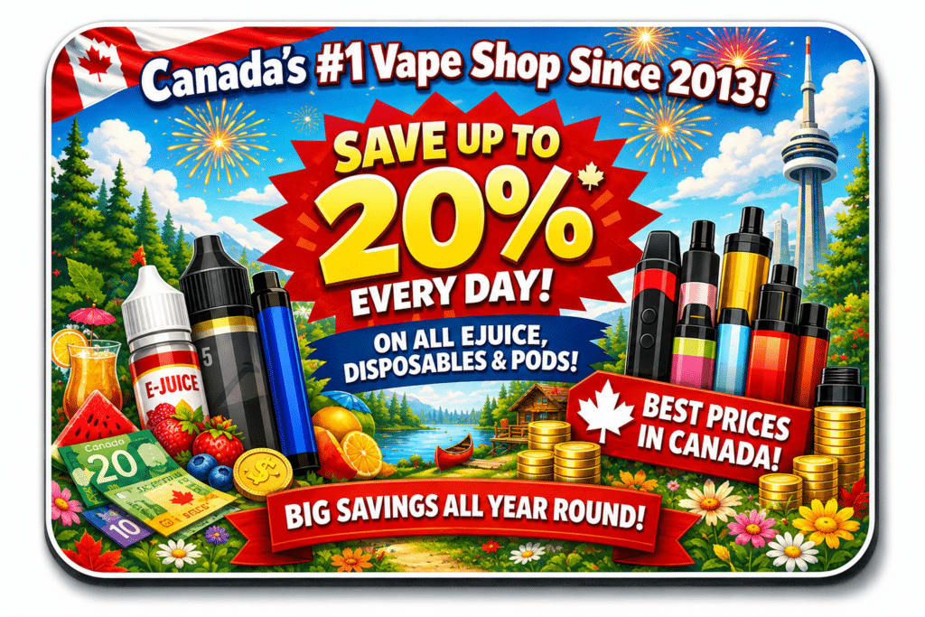Save up to 20% every day on vape juice, pods and disposables at Premium eJuice